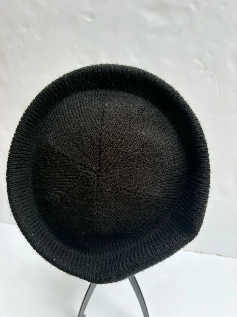 Vintage Made in USA Black Knit Beret - Women Accessories